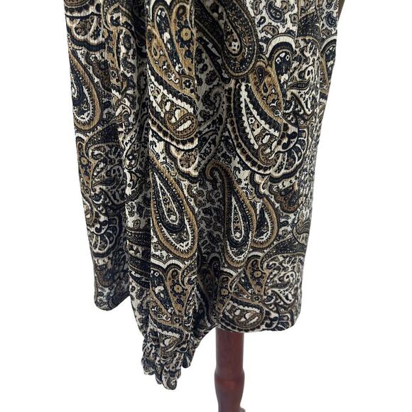 MICHAEL MICHAEL‎ KORS PAISLEY LONG SLEEVE BLOUSE IN HUSK NWT WOMEN'S SIZE 2X - Picture 10 of 16